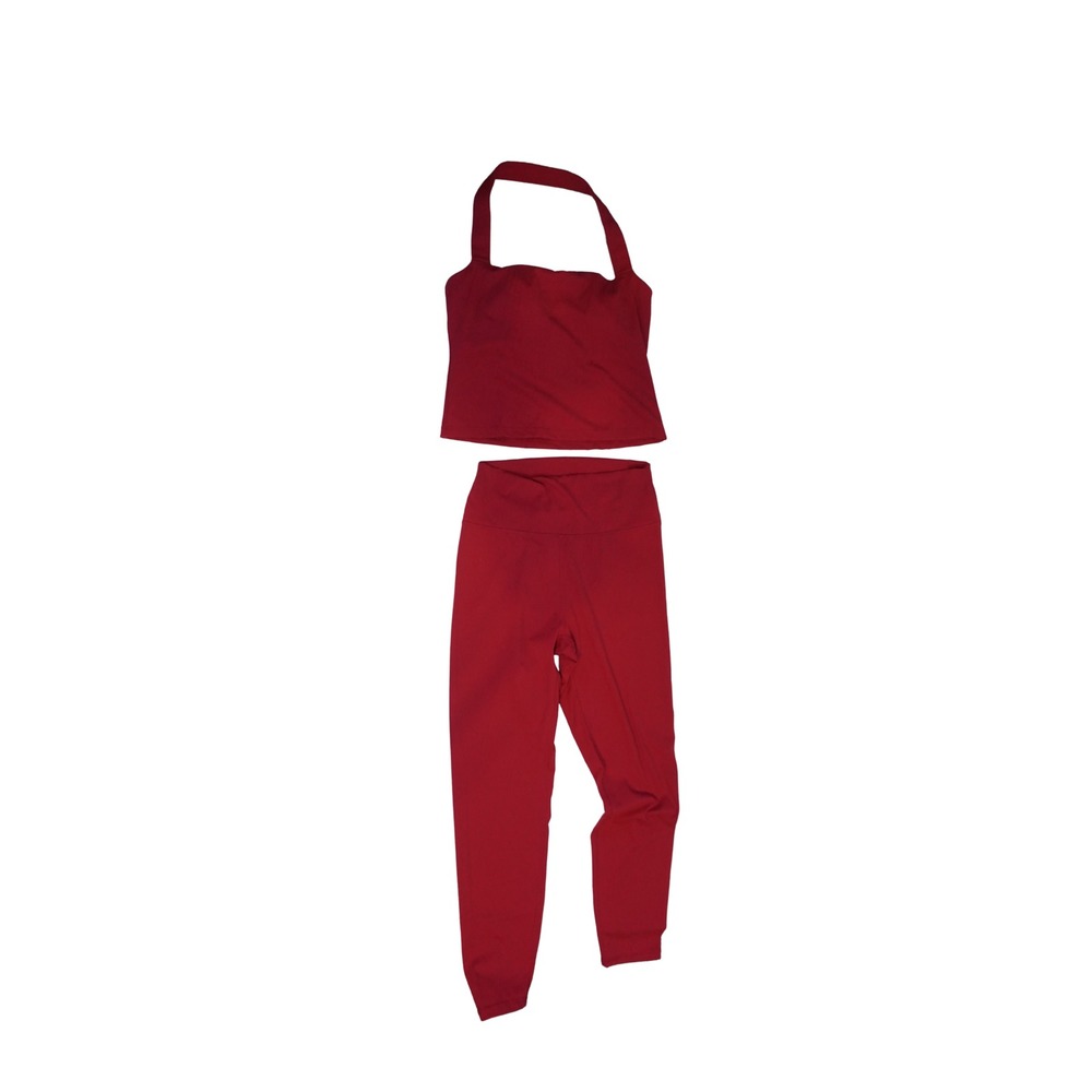 Wilo The Label 2PK Halter Tank Legging Set Raspberry Pink WWCL494-RSP-M Womens M - Picture 8 of 12